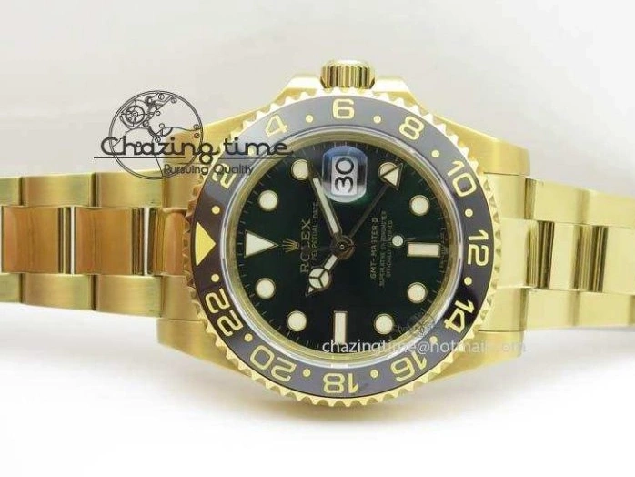 GMT-Master Bezel On Bracelet YG II Bp-Maker Green Ceramic YG A3186 116718LN Dial 1002